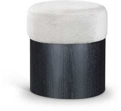 Nimes - Ottoman / Stool With Black Base