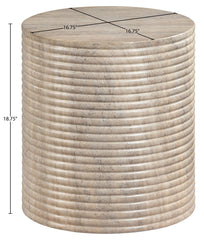 Rapallo - Concrete Indoor/Outdoor End Table - Travertine