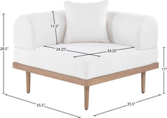 Laguna - Resilient Water Resistant Fabric Upholstered Outdoor Patio Modular Corner Chair