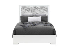 Naomi - Queen Bed With LED - Silver