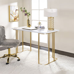 Estie - Writing Desk (Same Ac00902) - White & Gold