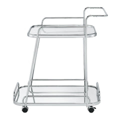 Aegis - Serving Cart - Clear Glass & Chrome