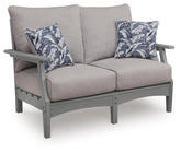 Cove Beach - Loveseat With Cushion - Gray
