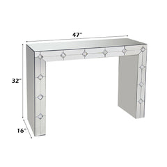 Hessa - Console Table - Mirrored & Faux Rhinestone