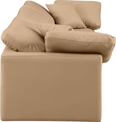 Indulge - Faux Leather 3 Piece Modular Sofa - Tan