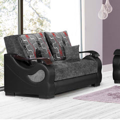 Ottomanson Metroplex - Upholstered Convertible Loveseat With Storage