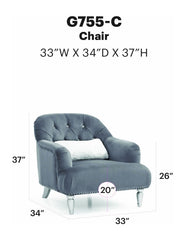Jewel - Chair - Gray