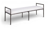 Axis - Linen Textured Cream Fabric Upholstered Bench
