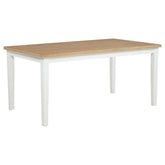 Andrews - 66" Rectangular Dining Table - Light Ash And White