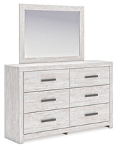 Cayboni - Dresser And Mirror - Whitewash