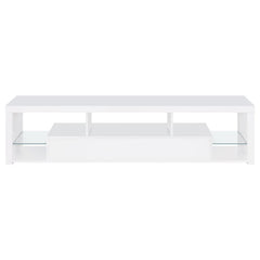 Jude - 2-Drawer Engineered Wood TV Stand - High Gloss White