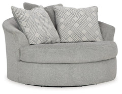 Casselbury - Oversized Swivel Accent Chair - Cement