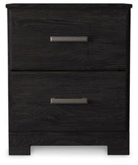 Belachime - Two Drawer Night Stand - Charcoal