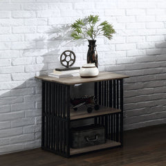 Zudora - Nightstand - Antique Oak & Black