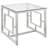 Merced - Glass Top Metal Table