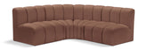 Arc - Faux Leather 4 Piece Corner Modular Sofa