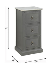 Swart - Cabinet - Marble Top & Gray