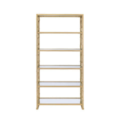 Milavera - Bookshelf - Clear Glass & Gold