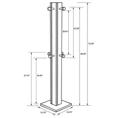 Rikkie - Coat Rack And Mirror - Walnut