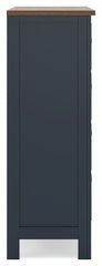 Landocken - Four Drawer Chest - Brown / Blue
