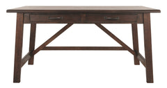 Baldridge - Home Office Large Leg Desk - Rustic Brown