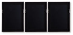 Jossletts - Wall Art Set (Set of 3) - Orange / Black / Ivory