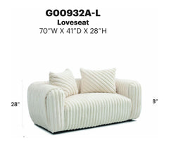 Cancun - Loveseat - Ivory