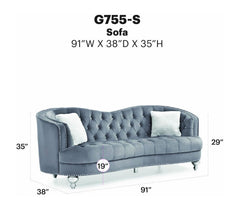 Jewel - Sofa - Gray