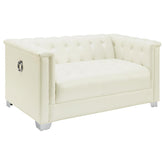 Chaviano Ivory Loveseat - MyWaynesHome #