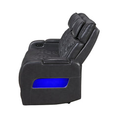 U8611 - Power Reclining Sofa With Power Headrest And LED - Charcoal