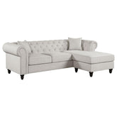 Cecilia Beige Sectional - MyWaynesHome #