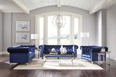 Bleker Blue 3 Pc Sofa Set - MyWaynesHome #