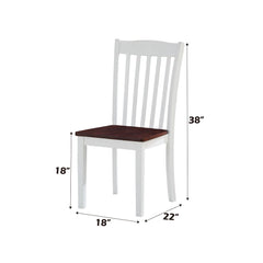 Green Leigh - Side Chair (Set of 2) - White & Walnut