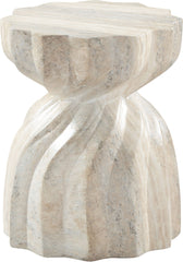 Caserta - Concrete End Table - Travertine
