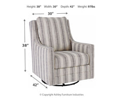 Kambria - Sillón auxiliar giratorio deslizante - Marfil / Negro