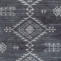 Arloman - Alfombra de 5' x 7' - Negro / Crema / Gris