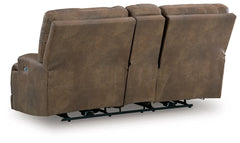 Beckley Place - Power Reclining Loveseat With Console / Adjustable Headrest - Earth
