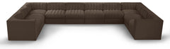 Rummi - Velvet Performance Fabric Upholstered 10 Piece Modular Sectional