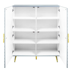 Gaines - Accent Cabinet - Gray High Gloss
