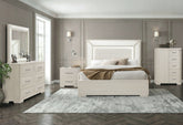 Clara - 5 Piece Full Bedroom Set (Bed, Dresser & Mirror, Nightstand, Chest) - Beige