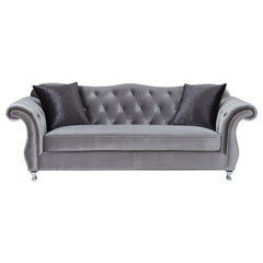 Frostine Silver Sofa - MyWaynesHome #