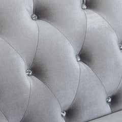 Frostine Silver Loveseat - MyWaynesHome #