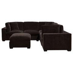 Lakeview 6-piece Upholstered Modular Sectional Chocolate - MyWaynesHome #