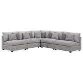 Cambria Grey 5 Pc Sectional - MyWaynesHome #