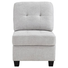 Georgina Upholstered Armless Chair Steel Beige - MyWaynesHome #