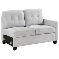 Georgina Upholstered Raf Chair Steel Beige - MyWaynesHome #