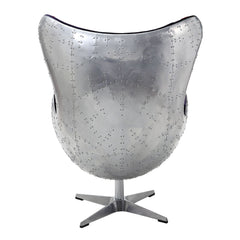 Brancaster - British Flag Accent Chair With Swivel - Pattern Fabric & Aluminum