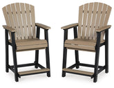 Fairen Trail - Barstool (Set of 2) - Black / Driftwood