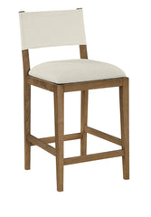 Avon - Linen Textured Performance Fabric Counter Stool