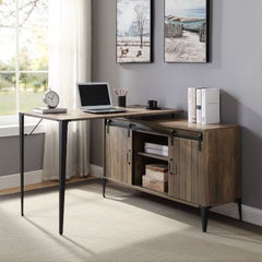 Zakwani - 48" Writing Desk - Rustic Oak & Black